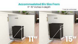 Pull Out Under Sink Trash Can Frame with Storage for Kitchen Cabinet #kitchen