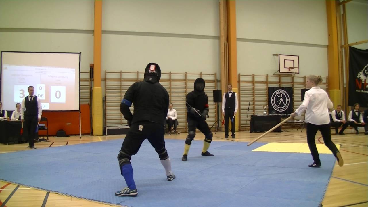Örebro Open 2016, Men's Longsword, Quarterfinal. Dennis Ljungqvist (B) vs Magnus Lundborg (R)