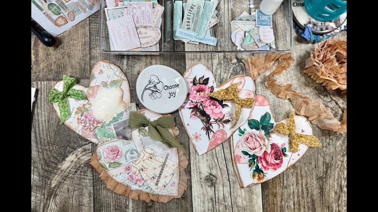 Making vintage heart pockets