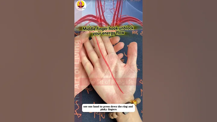 Middle finger hook unblock your energy flow use one hand to press down the ring & pinky fingers 5min