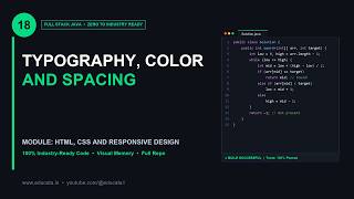 FS-018: Typography, Color and Spacing | Full Stack Java