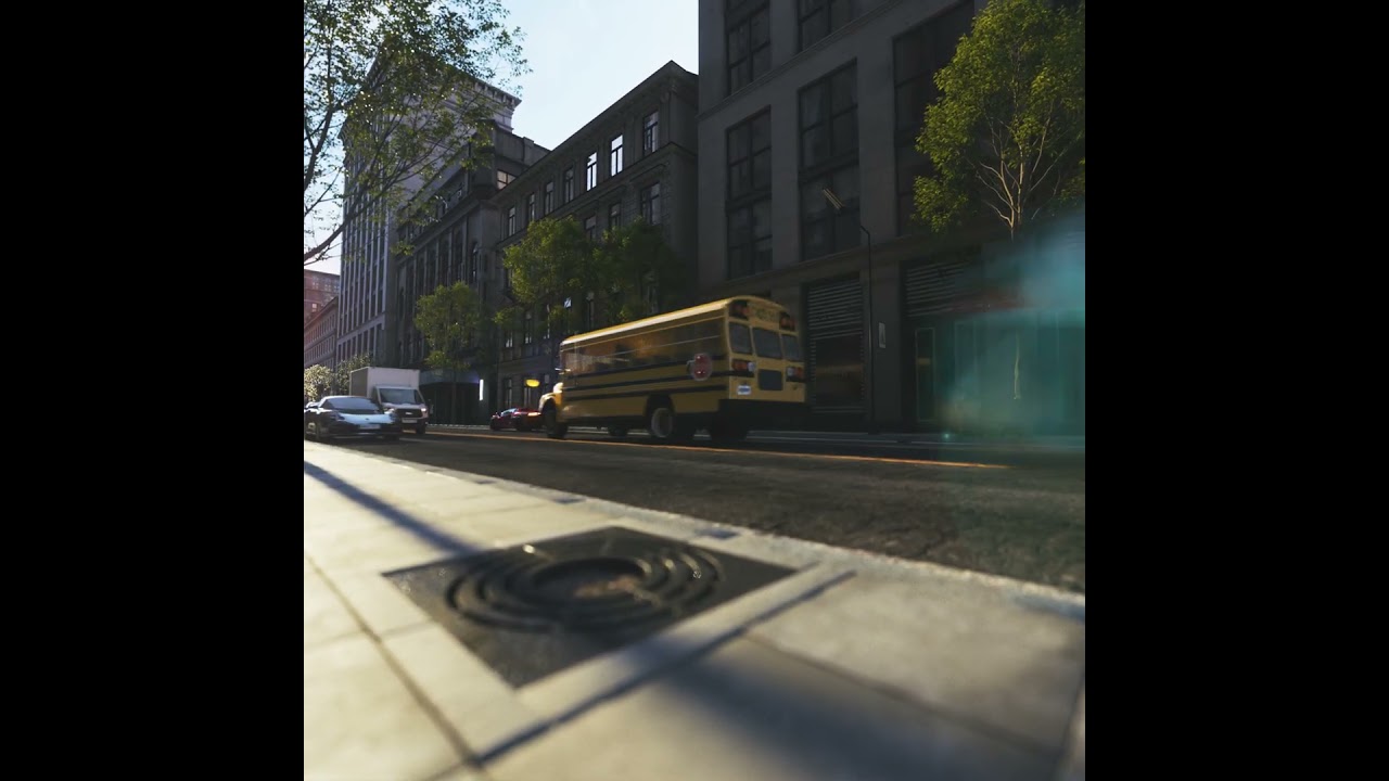 3dsmax - City - Cars animation  