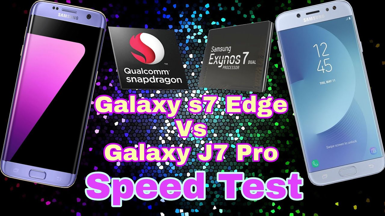 Galaxy S7 edge Vs Galaxy j7 Pro speed test bangla please watch this video......