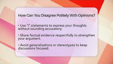 How Can You Disagree Politely With Opinions? - Everyday-Networking
