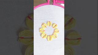 Simple &amp; Beautiful Embroidery Design ✨ Easy Hand Stitching for Beginners #Shorts #viral #embroidery