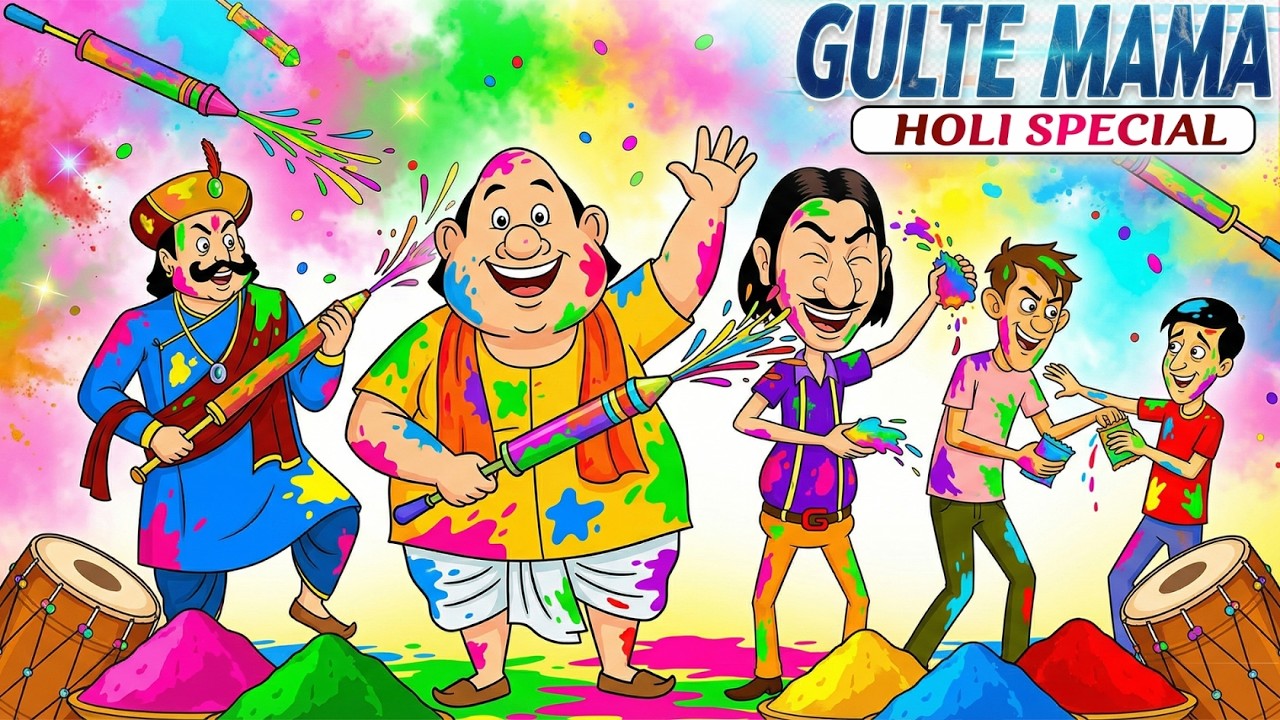 গোপাল ও গুল্টে মামার রঙিন বিশৃঙ্খলা | Holi Madness Gopal & Gulte Mama’s Colorful Chaos | Golpo CHOKH