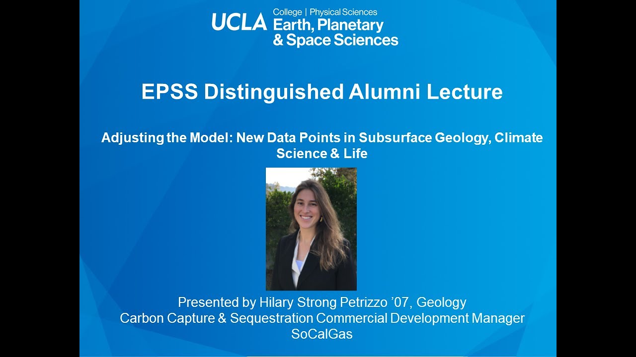 UCLA Earth, & Space Sciences Distinguished Alumni Lecture YouTube