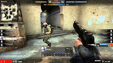 CSGO 1HP Lastround Ace Clutch