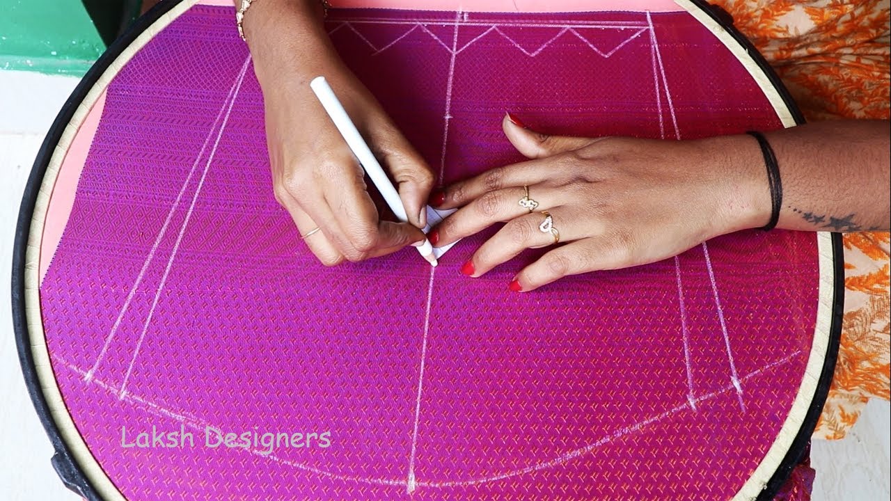 Aari checked pattern draw by using easy techniques /ஆரி பிளவுஸ் ஸ்லீவ் செக் மாடல் ஈசியாக வரையலாம்