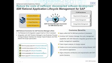 IBM Rational Application Lifecycle Management for SAP