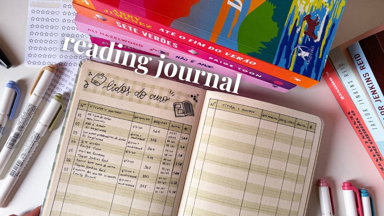 ATUALIZANDO MEU CADERNO DE LEITURAS | reading journal - janeiro 