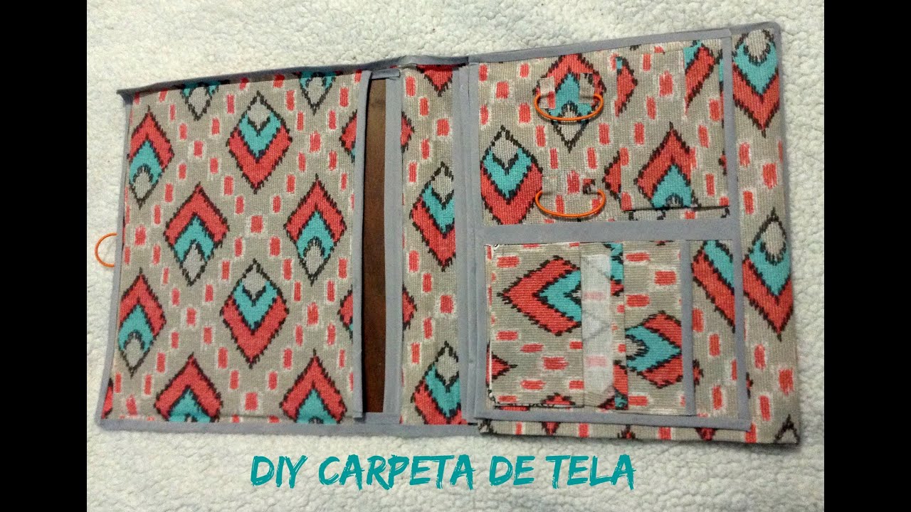DIY carpeta con tela - YouTube