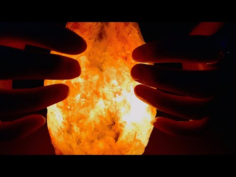[ASMR] Whispering While Scratching Himalayan Salt Lamp + Hand Movements
