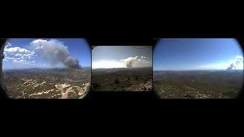 2020090514 Valley Fire from three different HPWREN cameras