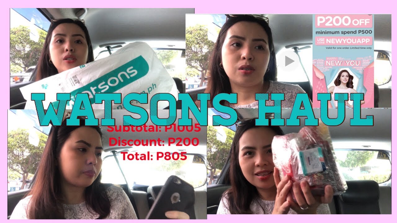 Watsons Haul + Watsons 200 pesos discount Promo Code YouTube