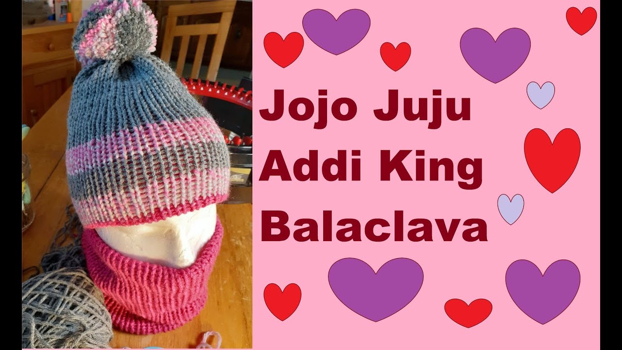 Knitting BALACLAVA Beanie free pattern (ADDI Express or Sentro knitting  Machine 48 needles) 