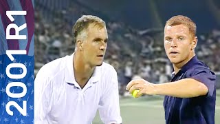 31-year-old Todd Martin vs 23-year-old Michael Russell | US Open 2001 Round 1