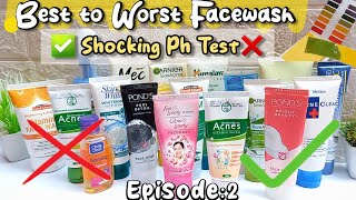 Famous facewash brands failed ph test 🤯 | best facewash for face | Ph test of facewash | Live test