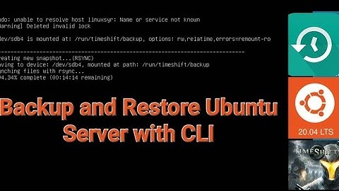 backup ubuntu server to external hard drive and restore it | cli timeshift rsync automated