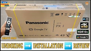 PANASONIC TH-43PX735DX 2025 || 43 Inch 4K Google Smart Tv Unboxing And Review || Voice Remote Demo
