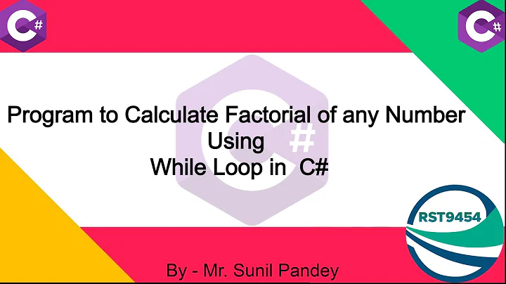 Program to Calculate Factorial of any Number While Loop in C# || Factorial Program #biharideveloper