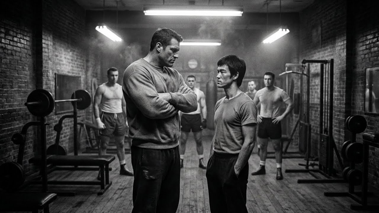 Брюс Ли был в зале, когда крупный бодибилдер заявил: «Ты слишком маленький» — 8 секунд спустя