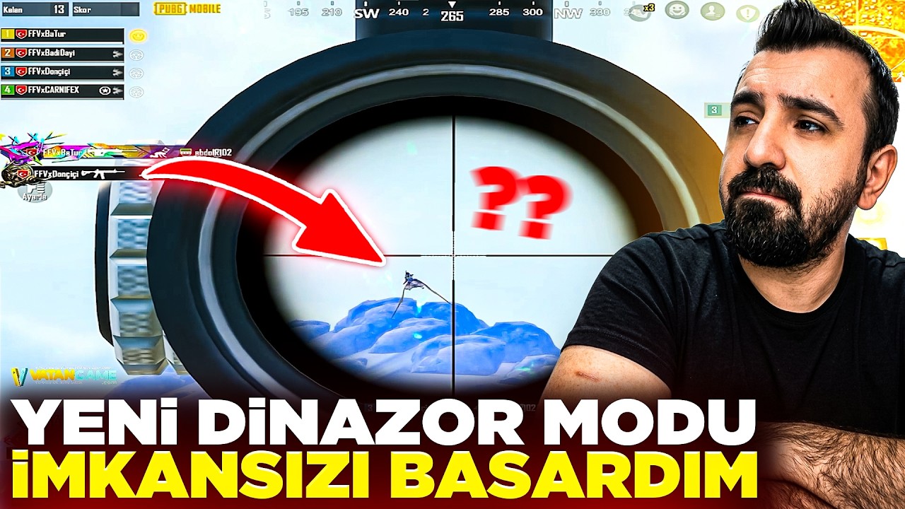 DİNAZOR MODUNDA İMKANSIZ VURUŞ ! BATUR GAME PUBG MOBİLE !