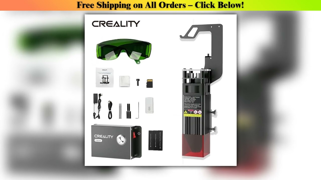 First Look Creality Laser Engraving Module Kit 10W 5W 1.6W 0.06mm High-Precision 3D Printer Parts L