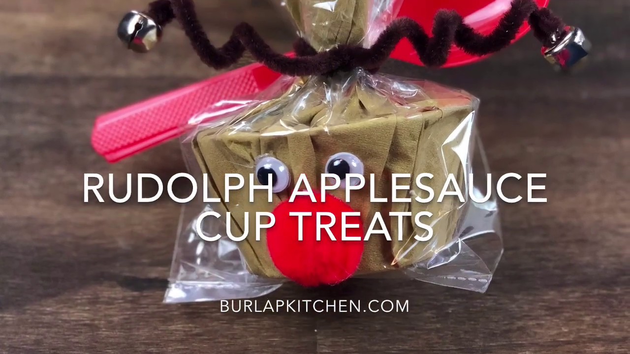Rudolph Applesauce Cup Treats YouTube