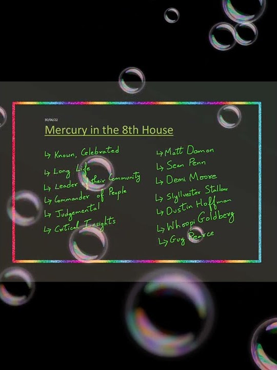 Mercury in the 8th House YouTube