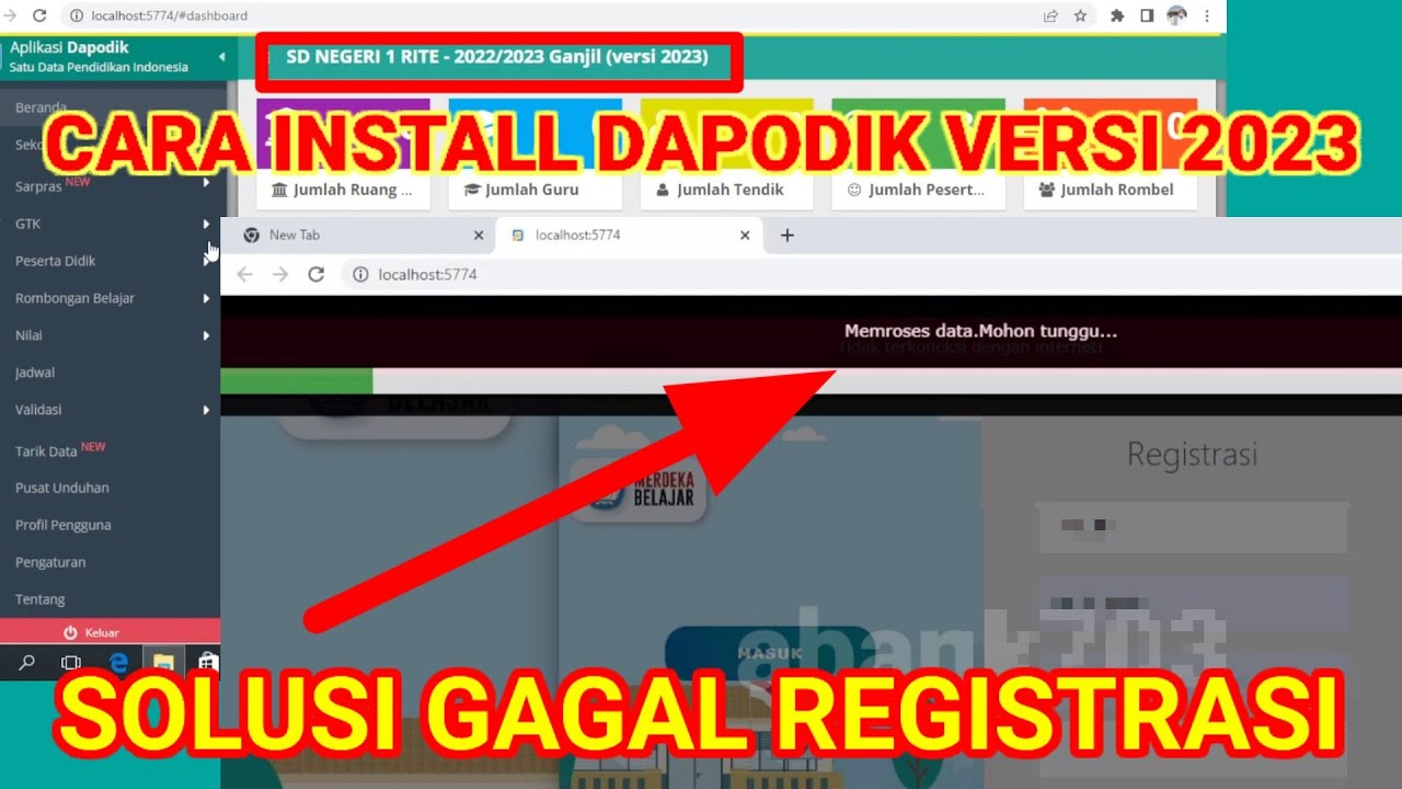 CARA INSTALL DAN REGISTRASI DAPODIK VERSI 2023 
