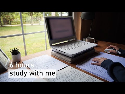 6 HOUR STUDY WITH ME | 50/10 pomodoro with timer | no music, fire ...