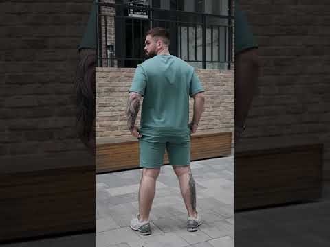 Літній спортивний костюм м'ятний Intruder стильний модний чоловічий повсякденний L, видео 1