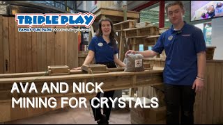 Ava and Nick- 3play Mining Sluice! | Triple Play Family Fun Park