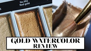 Kuretaki Gansai Tambi Starry Colors Review | Gold Watercolors