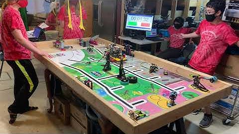 Rogue Robotics Robot Game Round 2 Table Run for the Illinois State Level Competition – 430 points