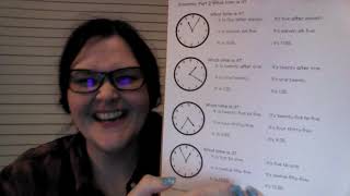 Unit 5: On Time-Grammar, Part 2: What time is it? Conversation Practice ELL ESL International