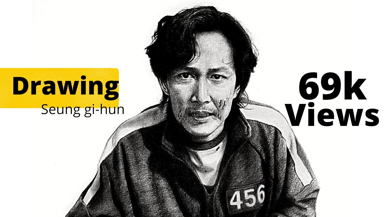 Drawing Lee Jung Jae as Seong Gi-hun (player 456)