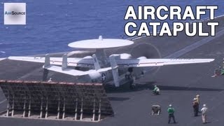 USS Nimitz Catapult Launch: E-2C Hawkeye, F\/A-18F Super Hornets