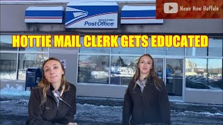 HOTTIE MAIL CLERK GETS EDUCATED BROADWAY  POST OFFICE 1ST AMENDMENT AUDIT FAIL THEN PASS, BUFFALO NY