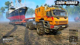 SnowRunner - Azov 4220 Antarctic 6x6 Powerful Truck Delvery Powerful Ship Challange Gameplay | #289