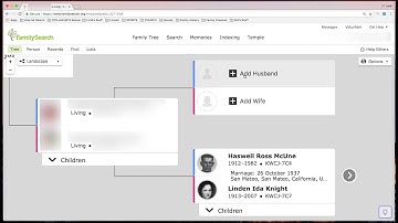 Link Living and Deceased Family in FamilySearch Family Tree