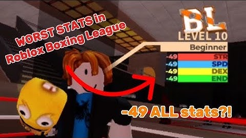*WORST STATS* in Roblox Boxing League (Dumbfounded Glove)
