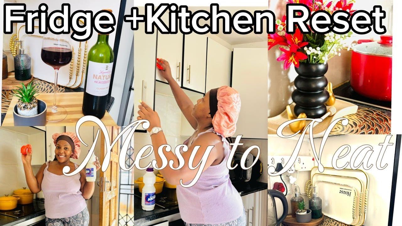 Cleaning & Organising The kitchen and FridgeI Deep clean l kitchen Reset