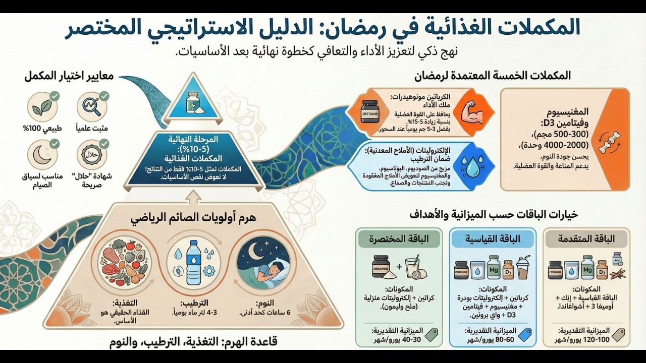 مكملات رياضة رمضان: 85٪ مقابل 95٪ عضلات – 5 مكملات مدعومة بالعلم 16/9