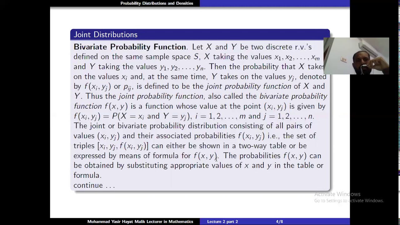 Mathematical Statistics lecture 2 part 2 - YouTube