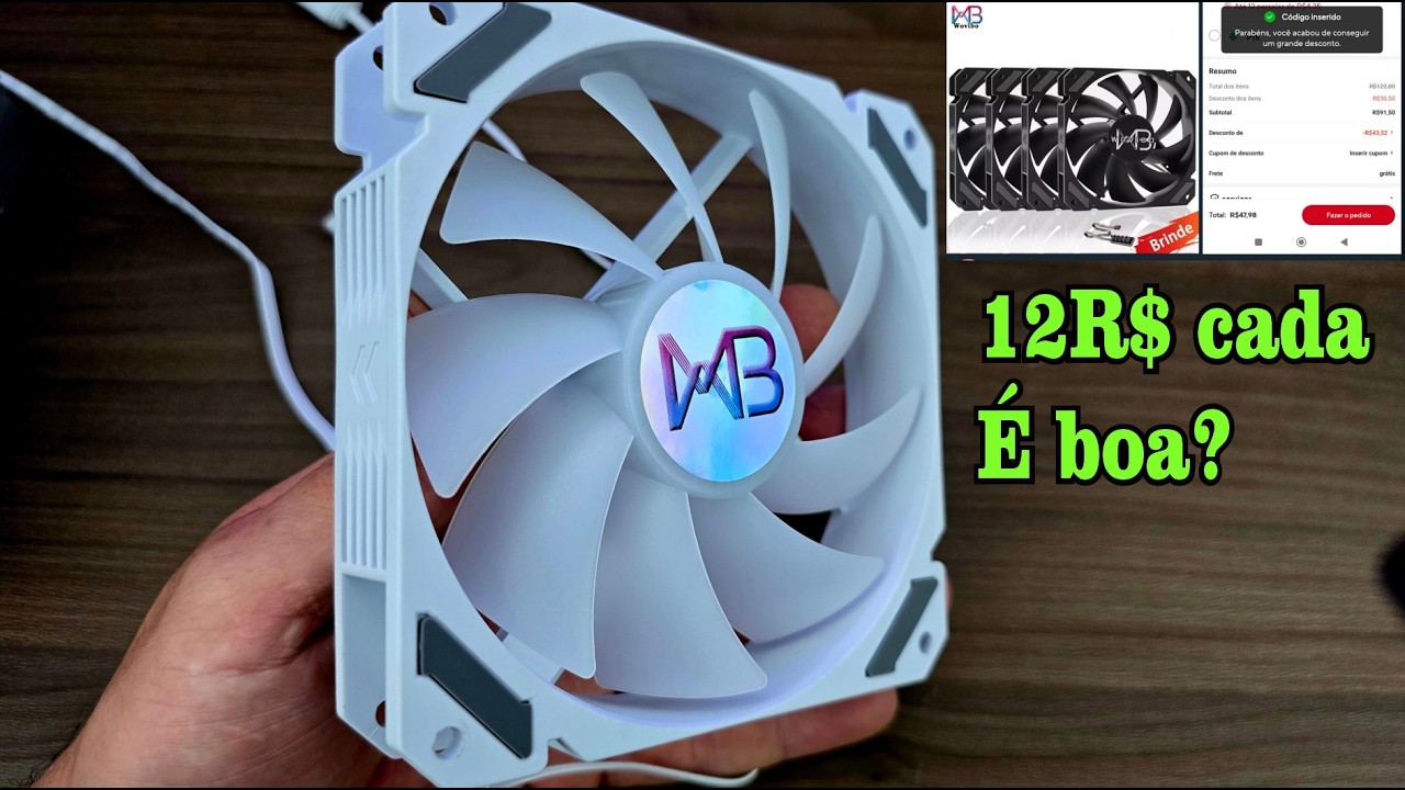 FAN de 12R$ a unidade presta? Teste FAN WOVIBO WB-JY120