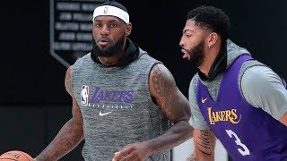 Lakers Practice Lebron James, Anthony Davis, Dwight Howard Sept. 28, 2019
