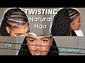 How To Flat Twist Natural Hair for Beginners! + Holiday Hairstyle 2018