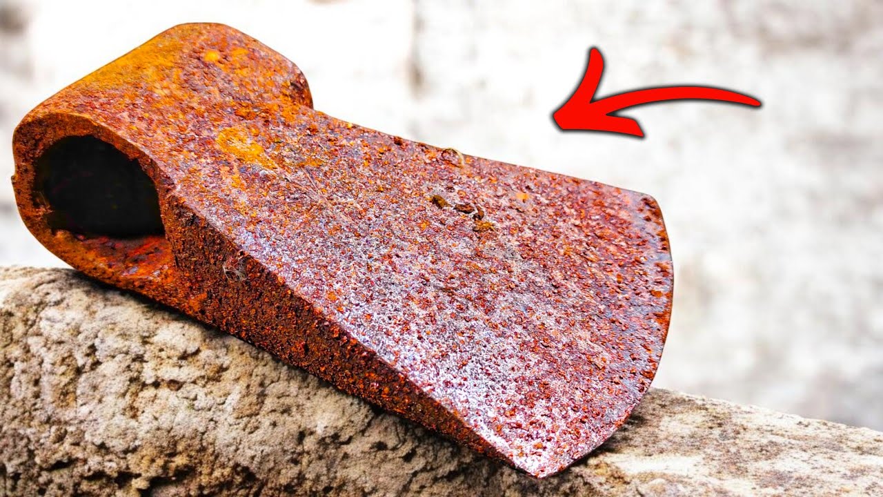 Ultimate Restoration: 100 Years Old Rusted Axe Head | Heavy Rusted Axe ...